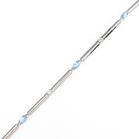 K18WG ブルートパーズブレスレット