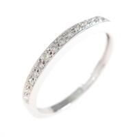 K18WG ハーフエタニティ ダイヤモンドリング