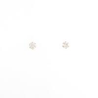 K18YG ソリティア ダイヤモンドピアス