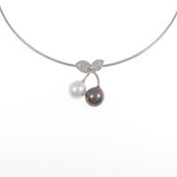 K18WG／750WG チェリー パールネックレス