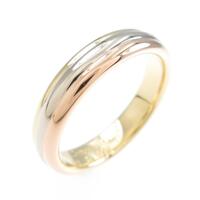 カルティエ スリーカラーウェディング リング