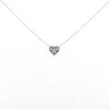 K10WG ハート ダイヤモンドネックレス