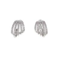 K18WG ダイヤモンドイヤリング