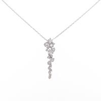 K18WG ダイヤモンドネックレス