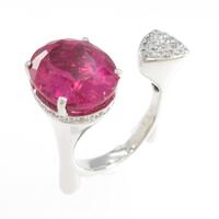 K18WG ルベライトトルマリンリング