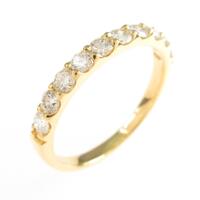 【リメイク】K18YG ハーフエタニティ ダイヤモンドリング