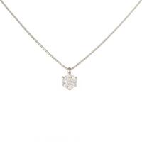 プラチナ ソリティア ダイヤモンドネックレス 0．310ct・G・I1・GOOD