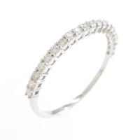 【リメイク】K18WG ハーフエタニティ ダイヤモンドリング