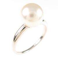 K18WG アコヤパールリング