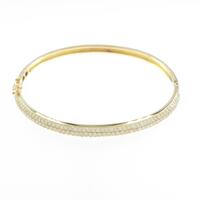 【リメイク】K18YG パヴェ ダイヤモンドバングル