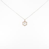 K18PG フラワー ダイヤモンドネックレス