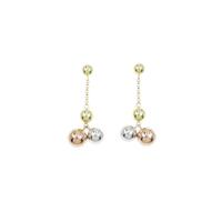 K18スリーカラー ピアス