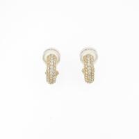 K18YG パヴェ ダイヤモンドピアス