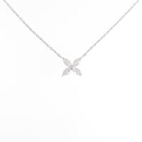 【リメイク】K18WG フラワー ダイヤモンドネックレス