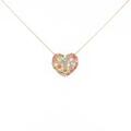 K18PG ハート サファイヤネックレス
