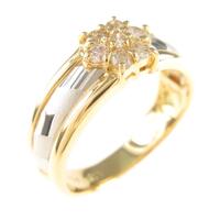 K18YG／PT ダイヤモンドリング