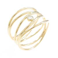 ティファニー ウェーブ 5ロウ リング