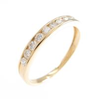 K18YG ハーフエタニティ ダイヤモンドリング