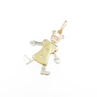 750スリーカラー ピエロ ダイヤモンドペンダント