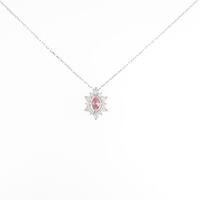 【リメイク】プラチナダイヤモンドネックレス 0．102ct・FIP・SI1・マーキスカット