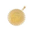 K18YG（枠）コイン ペンダント