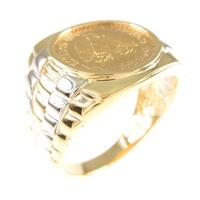 K18YG／PT コイン リング