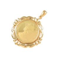 K18YG（枠）コイン ペンダント