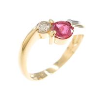 K18YG／PT ルビーリング