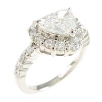 プラチナダイヤモンドリング 1．008ct・F・SI2・ハートシェイプ