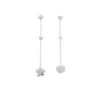 18KWG／K18WG ハート ダイヤモンドピアス