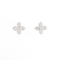 【リメイク】K18WG フラワー ダイヤモンドピアス