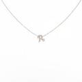 14KYG イニシャルR キュービックネックレス
