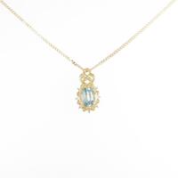 K18YG アクアマリンネックレス