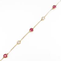 【リメイク】K18YG ルビーブレスレット