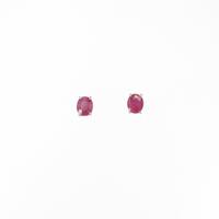 K18WG ルビーピアス