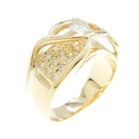 K18YG パヴェ ダイヤモンドリング