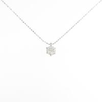 PT／K18WG ソリティア ダイヤモンドネックレス