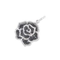 K18WG／K18BG ローズ ダイヤモンドペンダント