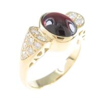 K18YG ガーネットリング