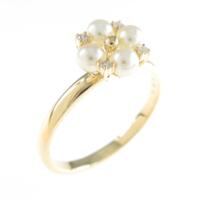 K18YG アコヤパールリング