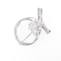 K18WG／K14WG ダイヤモンドブローチ