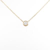 K18YG ソリティア ダイヤモンドネックレス