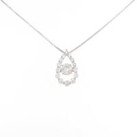 プラチナダイヤモンドネックレス 0．348ct・F・SI1・GOOD