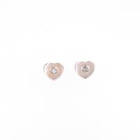 750PG ハート ダイヤモンドピアス