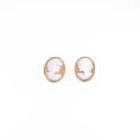【新品】K18YG シェルカメオピアス