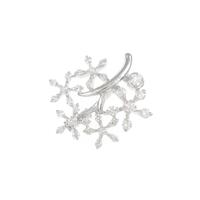 K18WG ダイヤモンドブローチ