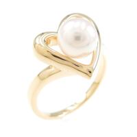 タサキ ハート アコヤパールリング