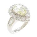 プラチナダイヤモンドリング 1．506ct・VLY・SI2・ペアシェイプ