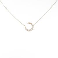 【リメイク】K18YG ムーン ダイヤモンドネックレス