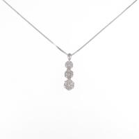 K18WG ダイヤモンドネックレス